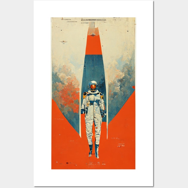 Rocket Man Retro Design Wall Art by JoshWhiteArt